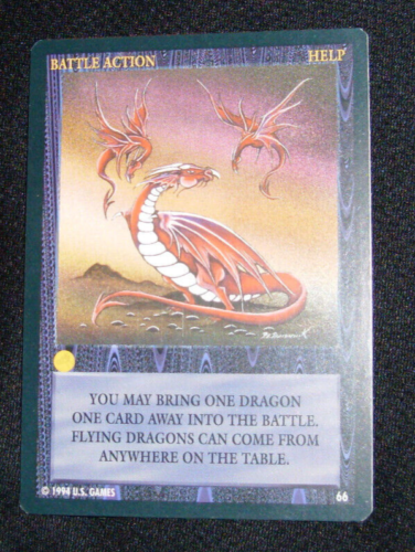 1994 Wyvern CCG Battle Action rote Drachen Karte #66 - Bild 1 von 3