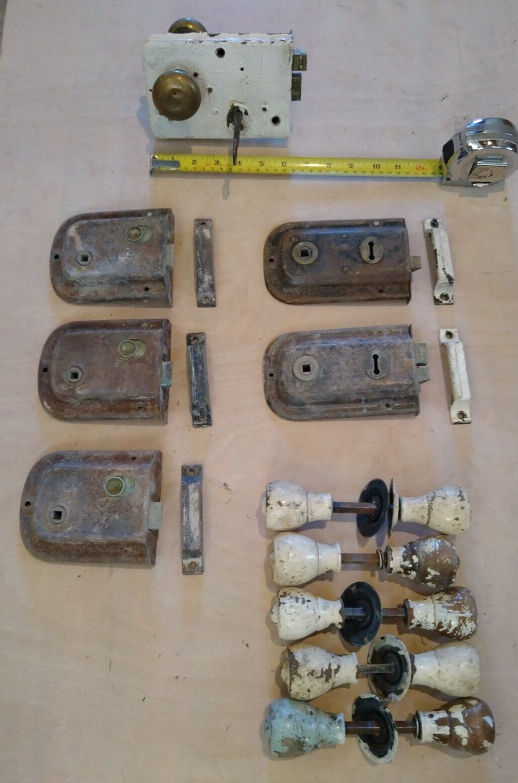Reclaimed Door Rim Latch Locks, monkey tail window handles Job lot eBay
