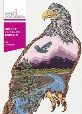 Anita Goodesign Double Exposure Animals Embroidery Machine Design CD
