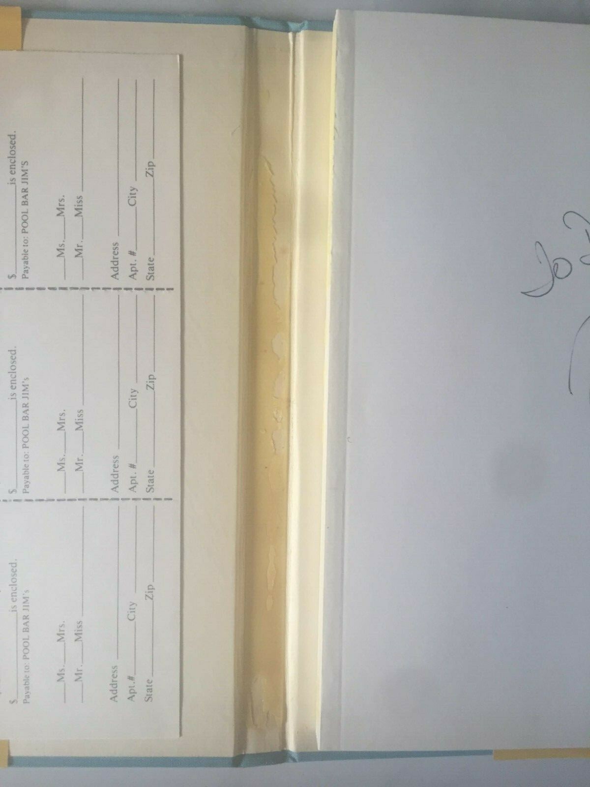 Pool Bar Jim's Famous Frozen Drinks James Lisenby SIGNED by POOL BAR