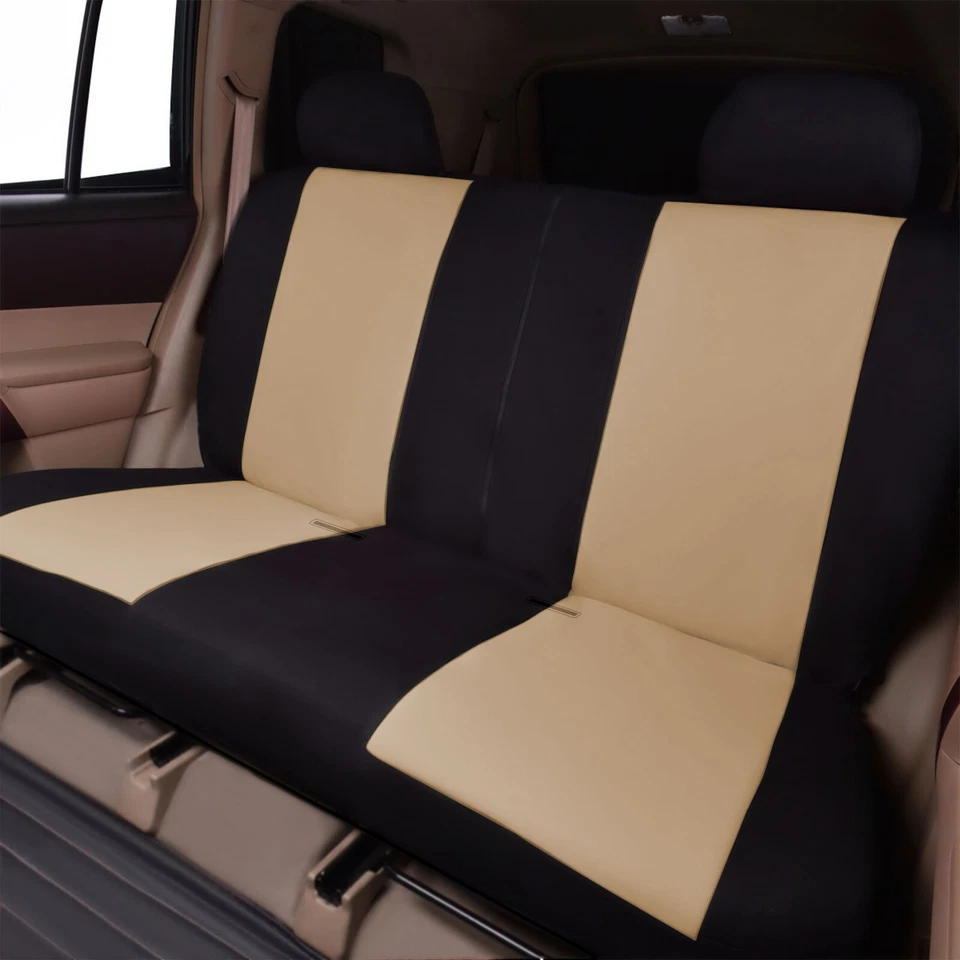 Car Seat Covers Universal Full Set Split 40/60 60/40 Beige Airbag Compatible - image 4 of 4