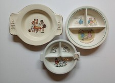 Baby Feeding Dish Collection, Vintage 1940's