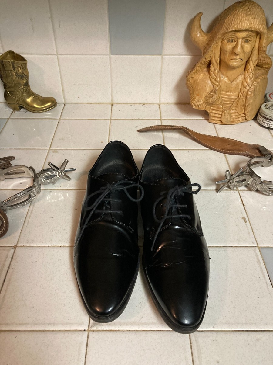 BURBERRY パンプス BLACK 36 Burberry Women's Oxford Size 36 Black Patent Leather Lace up