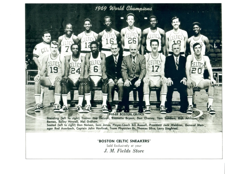1968 1969 BOSTON CELTICS WORLD CHAMPIONS 8X10 TEAM PHOTO BASKETBALL NBA HOF