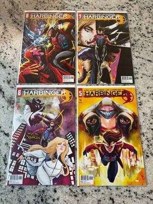 Lot Of 4 The Harbinger Valiant Comic Books # 5 6 7 8 NM 1st Prints Kelly 7 J432