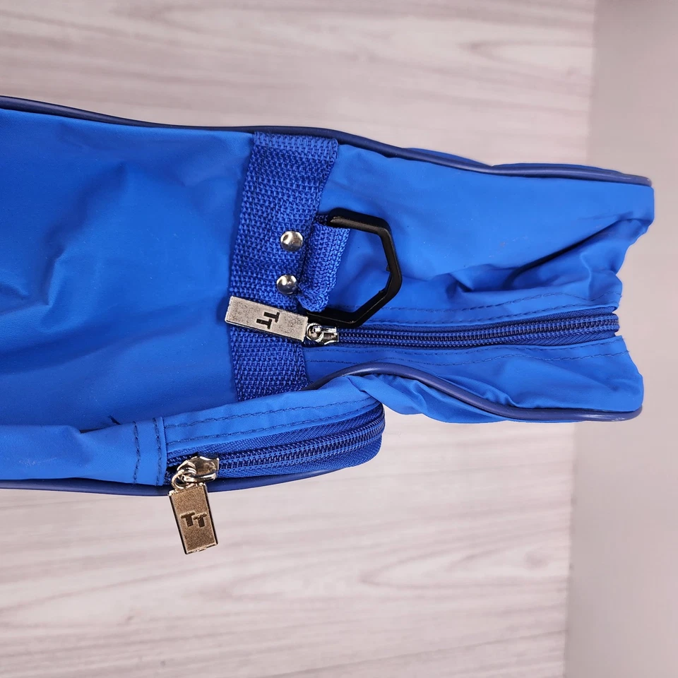 VTG Trafalgar Backpack Blue No Straps 80's Inspired Rainbow Clean Handbag - Image 3 of 4