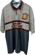 100% Authentic Manchester United 1995-96 Away Jersey