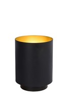 Tischlampe Nachttisch Schwarz Metall Klein H:16 Cm E14 Tischleuchte Schlafzimmer