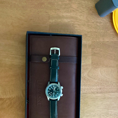 Bremont MBII Automatic Chronometer Black Dial Date SS Watch 43mm Leather