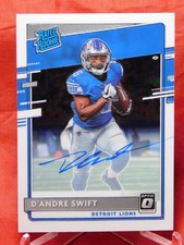 2020 Panini Donruss Optic D’Andre Swift Rated Rookie On Card Auto Autograph /150. rookie card picture