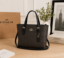 COACH Mollie Tote 25 Signature Canvas Crossbody Shoulder Bag C4250 New