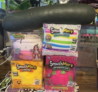 SmushMart Squishy Rainbow Cake Dragon Fruit Cupcake Cheese Pickle Lot Five Below