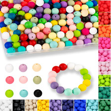 Silicone Beads 120PCS 20 Colors 15Mm Silicone Bead Bulk Keychain Bracelet