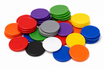 Spielmarken Zähler Chips Tiddlywinks 25mm 40mm Brettspiel Figuren Packungen 10-50