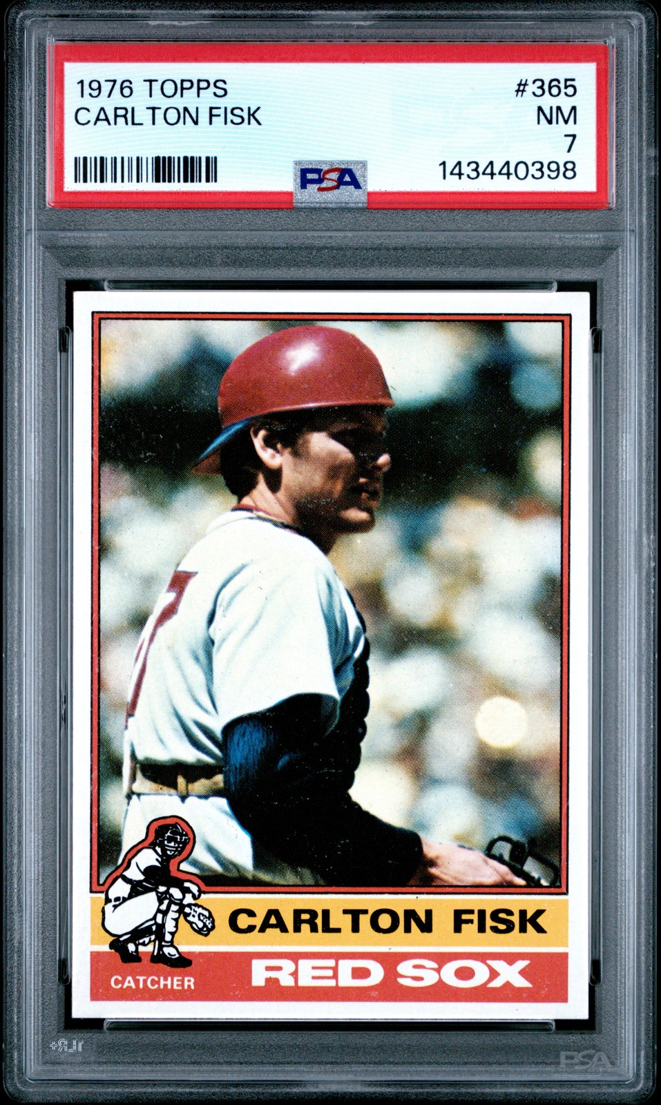 1976 TOPPS #365 CARLTON FISK PSA 7