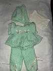 Vintage Cabbage Patch Kids/Doll Clothes - Green Knit BBB Outfit (501)