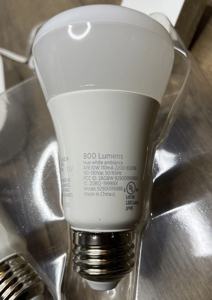 Philips Hue Bridge And 2 White Ambiance A19 10w 2200-6500k - Image 2 of 4