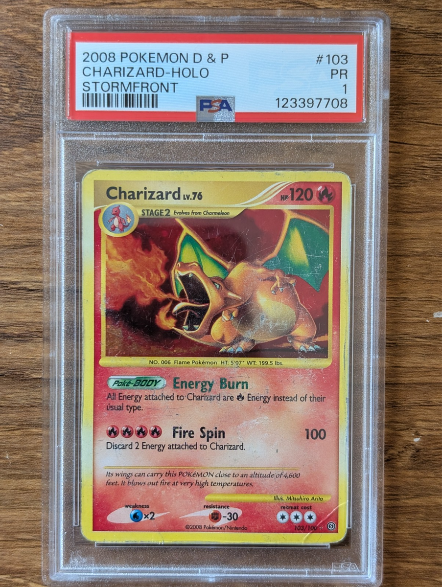 2008 Pokemon Stormfront PSA 1 Charizard Holo #103 Secret Rare