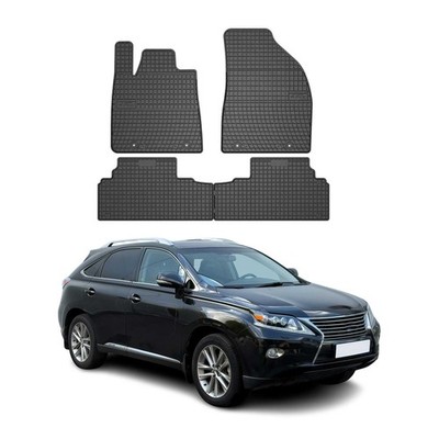 OMAC Floor Mats Liner for Lexus RX Hybrid 2008-2015 Black Rubber All-Weather 4x