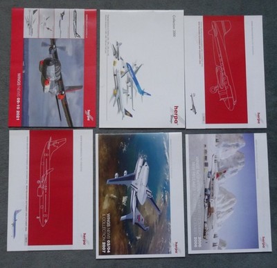 Herpa Wings Konvolut Kataloge 12 Stück Top Neuheiten Flugzeuge siehe Bilder