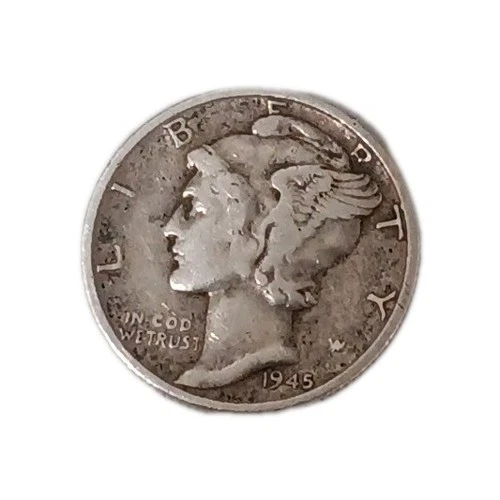 1945 Mercury Dime Silver 10C Circulated US Coin Uncertified Business Strike