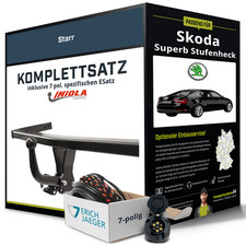Für SKODA Superb Stufenheck II 3T4 Anhängerkupplung starr +eSatz 7pol 08- AHK