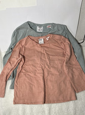 NEW ZARA Kids Pink Gray LOT OF 2 SHIRTS Long Sleeve BASIC Cotton 3-4 YEARS 104CM