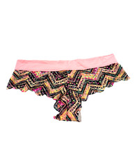 Victoria's Secret PINK Date Lace Cheekster Panty Coral Geo