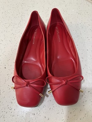 BCBG  Generation Womens Red  Ballet Flats with Bows Size W 8!