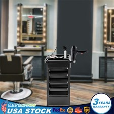 Beauty Salon Spa Styling Station Trolley Equipment Rolling Storage Tray Cart