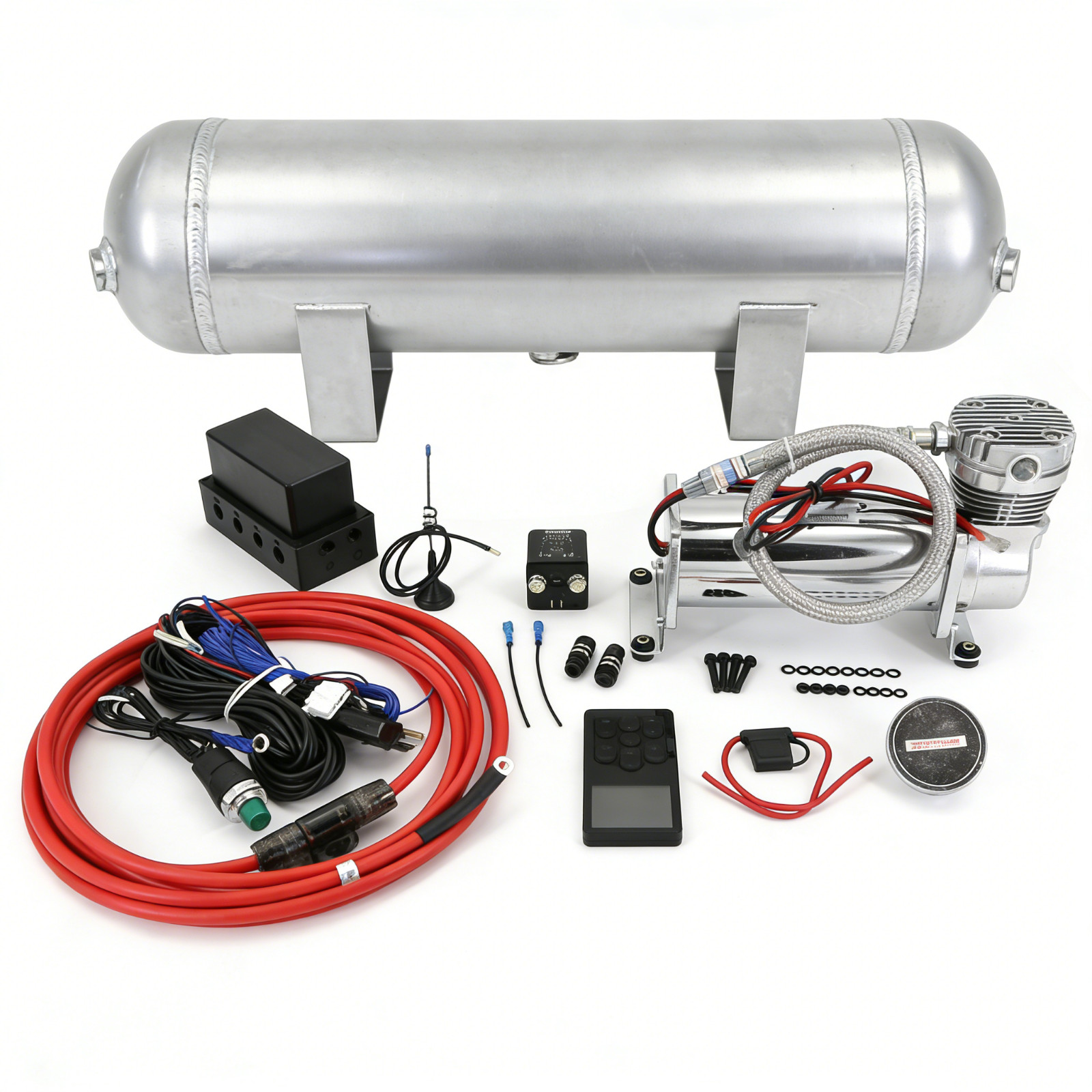 Air Ride Suspension Electronic Control Kit with Air Tank & Compressor (Full Set)