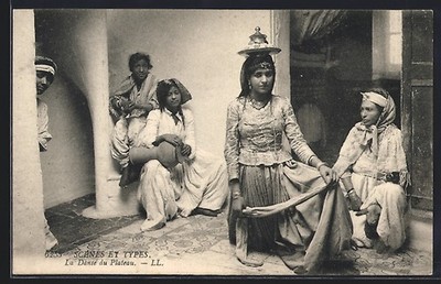 Arab Dancer with Tray on Head, Postcard 