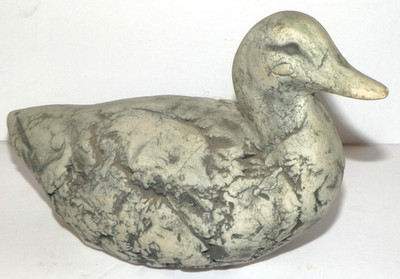 Shapes of Clay by Stan Langtwait Mount St Helen's Ash Duck Figurine Signed 6.5''