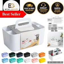 Stylish Portable Plastic Caddy Organizer - Perfect for Home and Office Supplies