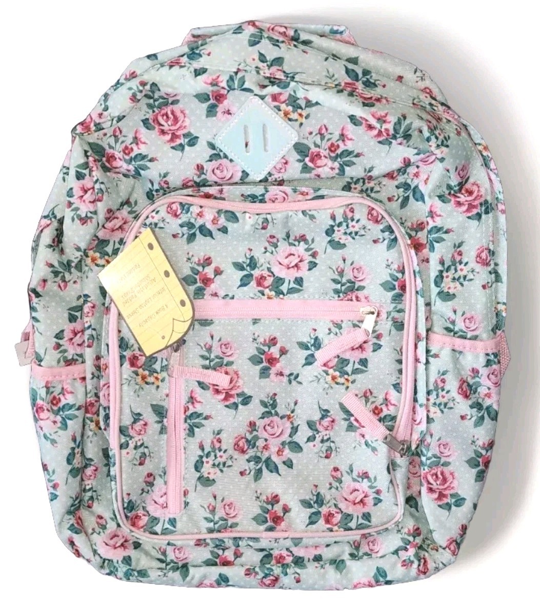 Backpack Bag Travel Tote Flowers Roses NEW