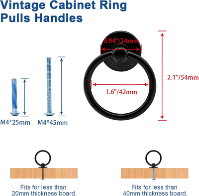 6 Pcs Matte Black Ring Pull Handle Knobs, Modern Dresser Drawer Pulls for Kitche | eBay 6 Pcs Matte Black Ring Pull Handle Knobs, Modern Dresser Drawer Pulls for Kitche | eBay