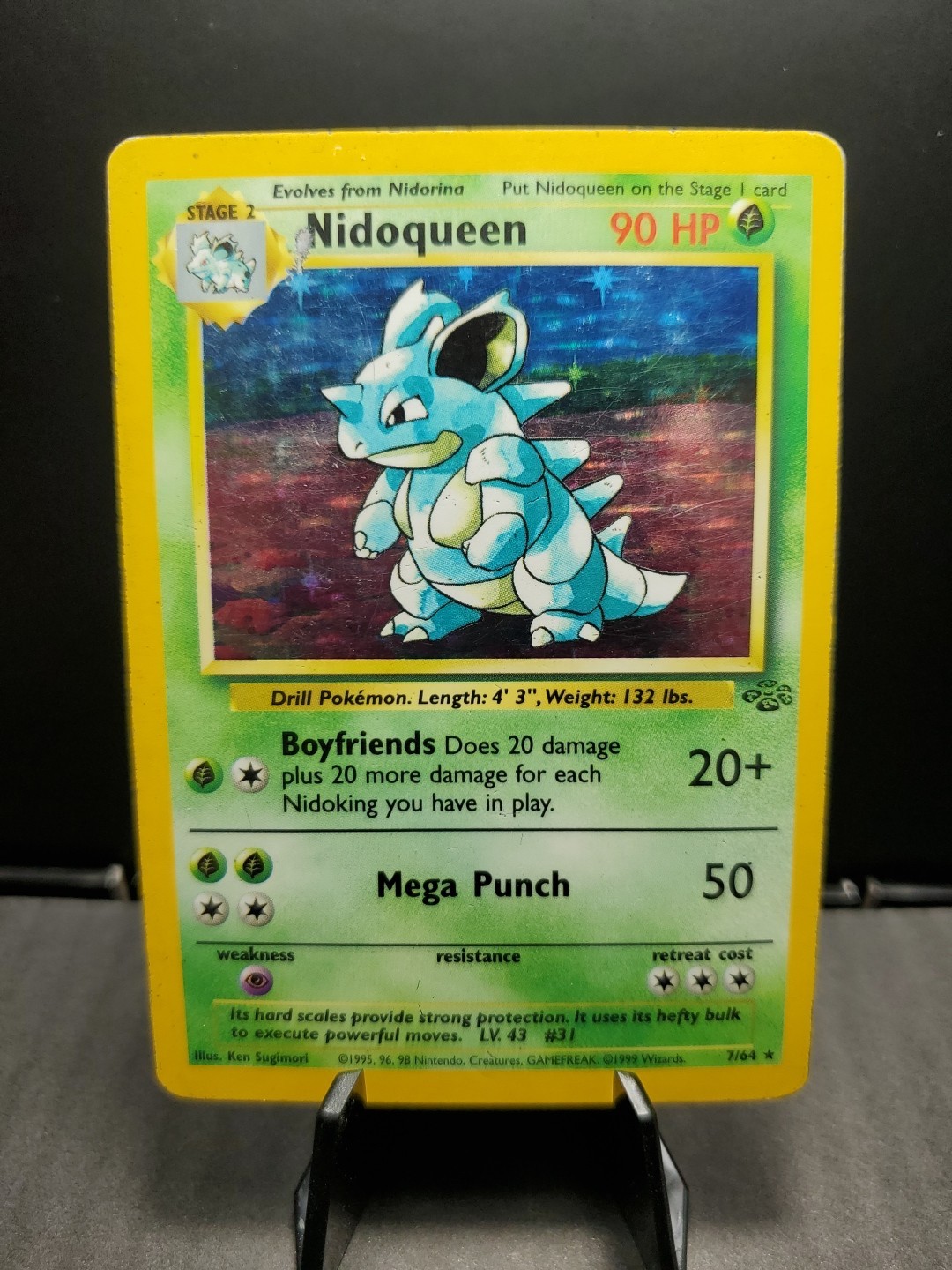 Pokémon TCG Nidoqueen Jungle 7/64 Holo Unlimited 1999 WOTC Holo Rare HP
