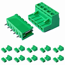 10 Set 5 Pin 5.08Mm Pitch PCB Mount Screw Terminal Block Connector Male Female S