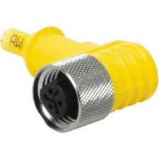 1pc TURCK WKB 3T-10 Cordset, 1/2-20 Female Right Angle, 3 Wire, 10m, PVC, Y