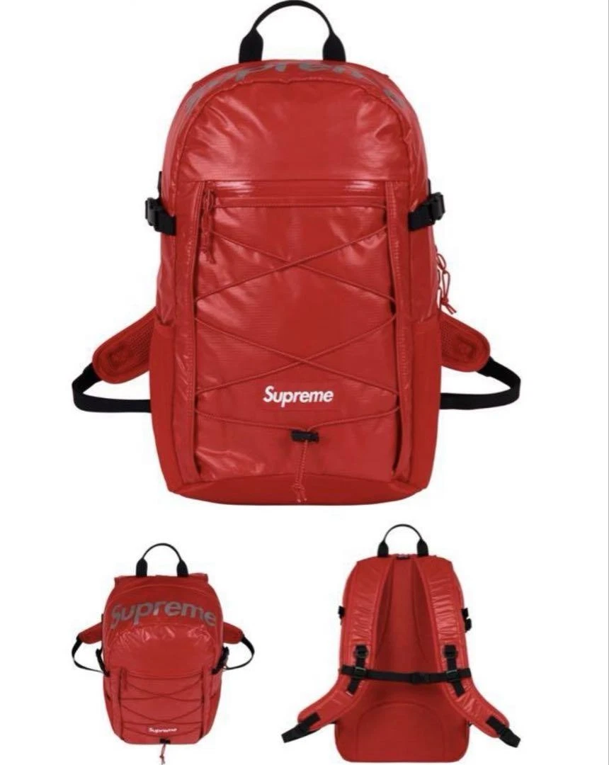 Sac à dos Supreme Cordura 17AW rouge design AI sac d'école durable