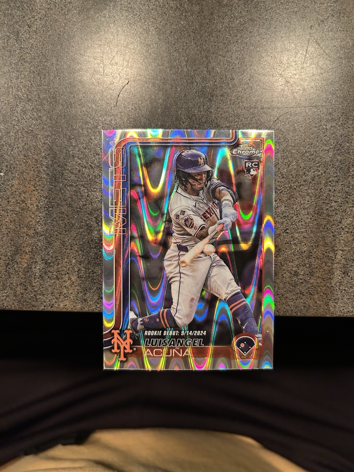 2025 Topps Chrome Update Luisangel Acuna #USC53 RayWave Refractor RC Mets