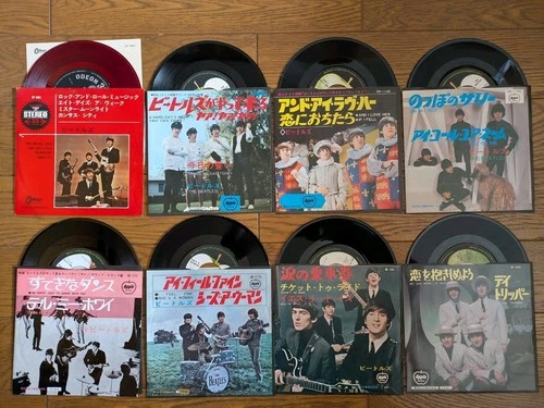 THE BEATLES (& Solo) Lot of 32 Japan 7" Single (1 EP) Collection incl. 1 RED WAX