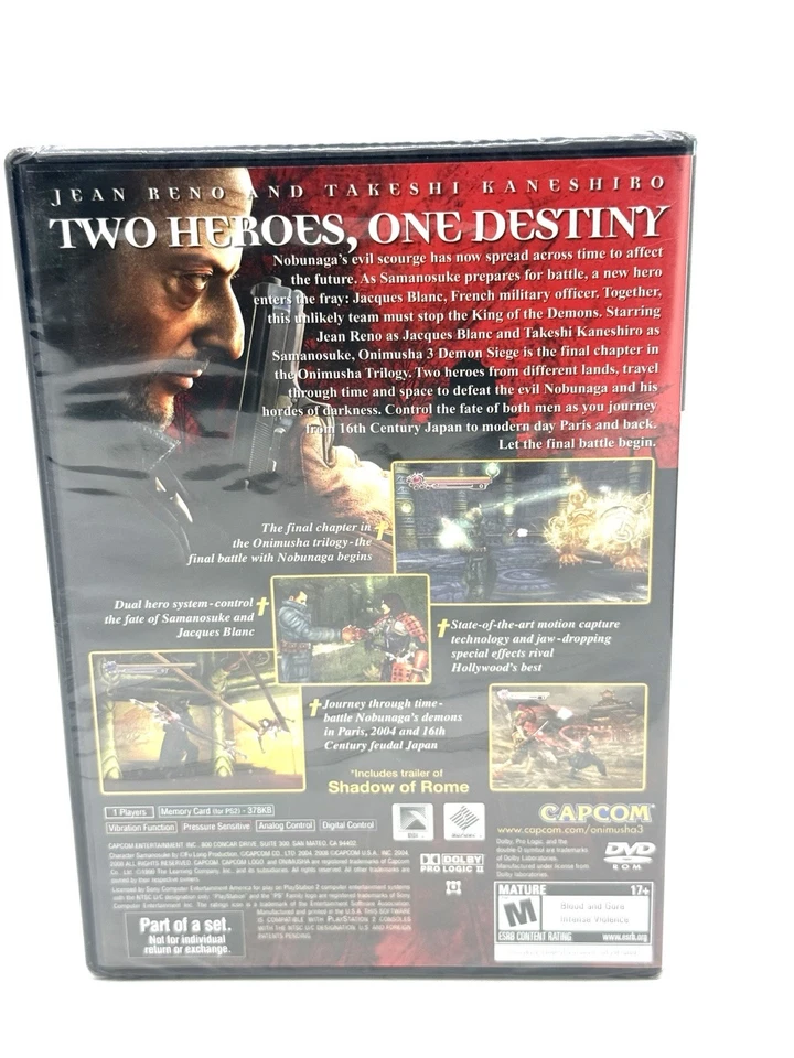 New Onimusha 3: Demon Siege (Sony PlayStation 2, 2004) SEALED - Image 2 of 4