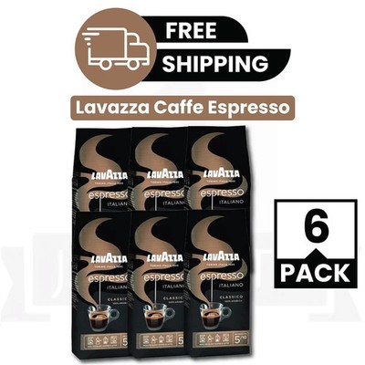 LAVAZZA Espresso Italiano Classico Coffee Beans 250g - Rich & Aromatic - 6 PACK