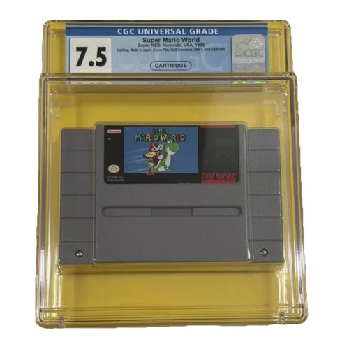 Super Mario World (Version USA-1, 1992) Nintendo SNES Super NES CGC not PSA WATA