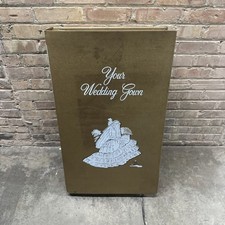 Vintage Wedding Gown with Veil  Lace Bridal Dress Preserved in Original Box NOS