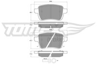 Tomex Brakes Bremsbelagsatz Scheibenbremse TX 17-94 FüR Fiat 500L 199LYF1B LPG