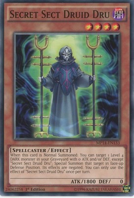 Yugioh Geheimsekte Druide Dru MP14-DE133 Common 1. NM x3 Play Set