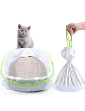 Litter Box Liners 34 Count Jumbo Cat Pan Drawstring Bags Thick Large XL 36" x