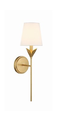 Crystorama Broche 1 Light Antique Gold Sconce Width: 6 Inches